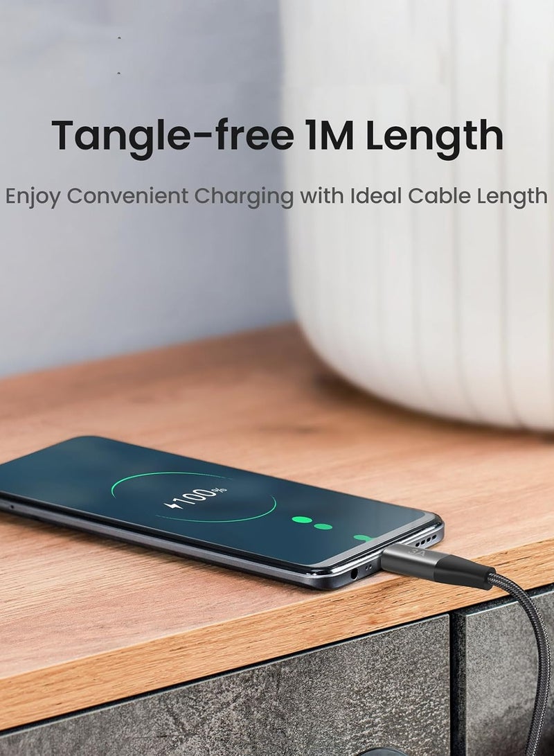 Chappeline CA18 Nylon Braided Type-C Fast Data Sync and Charging Cable - Black - Image 5